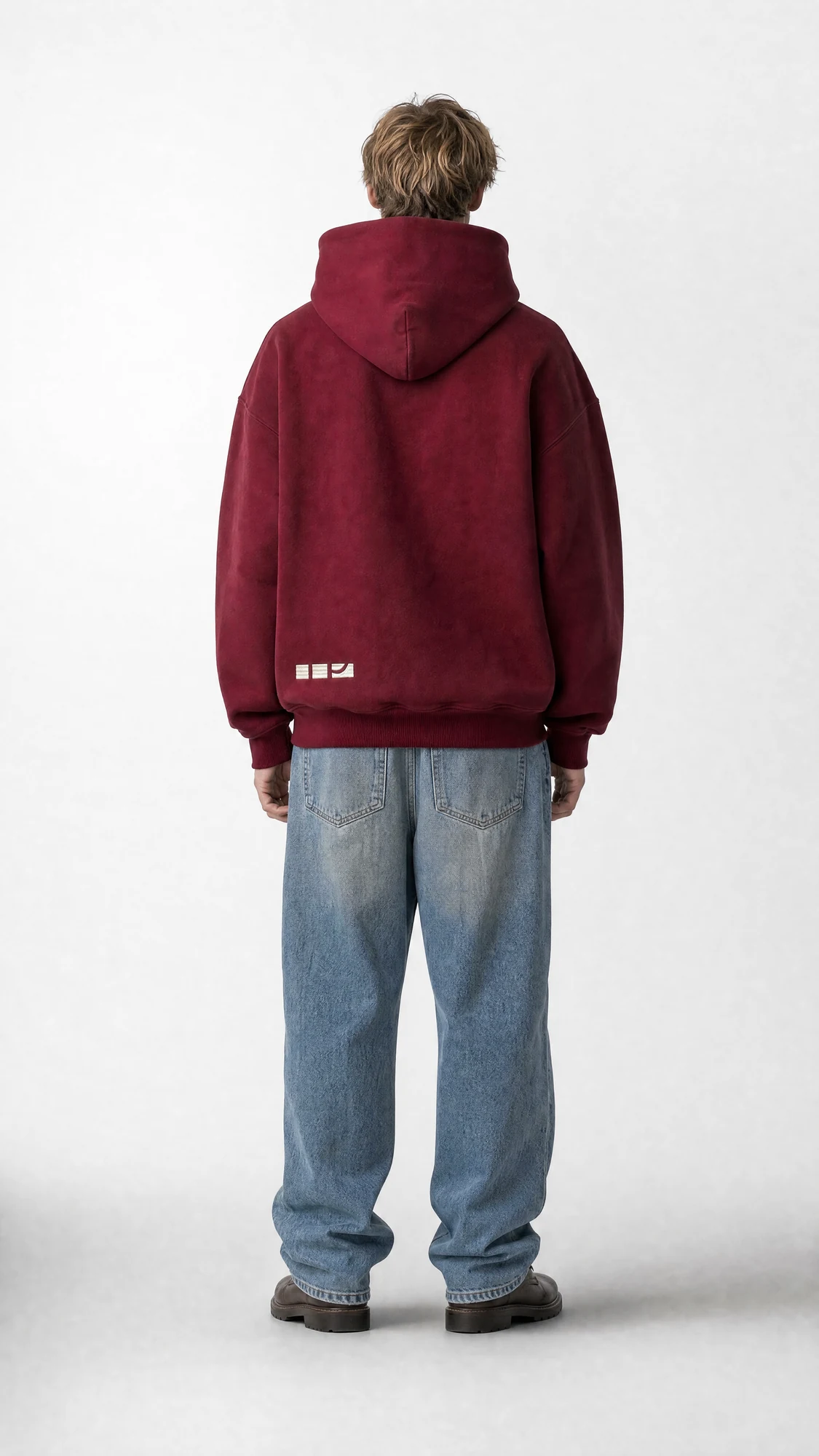 Justis Clothing Original Hoodie in rood, achterkant