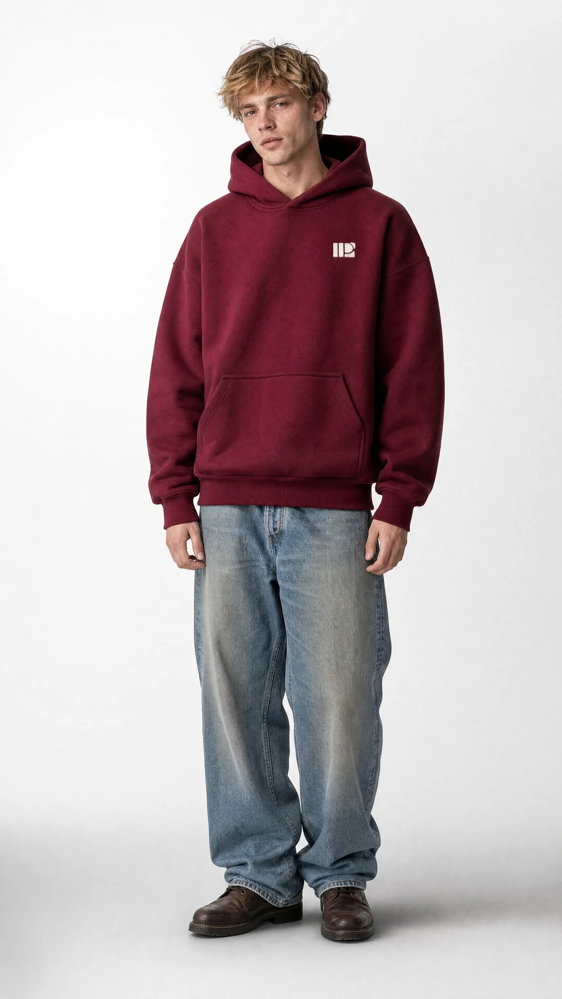 Justis Clothing Original Hoodie in rood, voorkant